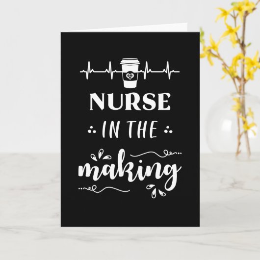 Carte Infirmière en devenir (Fleur jaune)