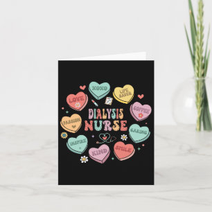 Carte Infirmière en dialyse rétro Saint Valentin Cœur Fe