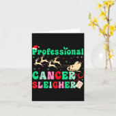 Carte Infirmière en oncologie professionnelle groovy tue (Fleur jaune)