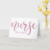 Carte Infirmière Est Année sur mesure Étudiante Infirmiè (Fleur jaune)