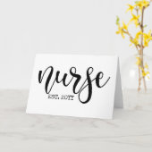 Carte Infirmière Est Année sur mesure Étudiante Infirmiè (Fleur jaune)