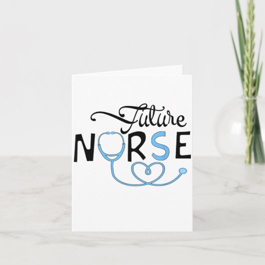 Carte Infirmière future drôle Étudiante en soins infirmi (Devant)
