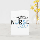 Carte Infirmière future drôle Étudiante en soins infirmi (Fleur jaune)