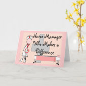 Carte Infirmière gestionnaire qui fait une différence ca (Fleur jaune)