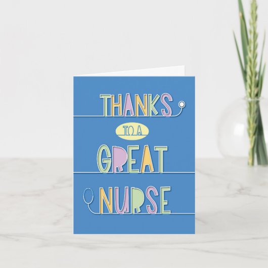 Carte Infirmière Gratitude Merci (Devant)
