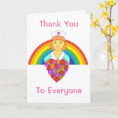 Carte Infirmière hospitalière Merci (Fleur jaune)