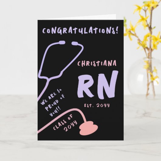 Carte Infirmière inscrite à la RN (Fleur jaune)