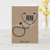Carte Infirmière inscrite à la RN personnalisée (Fleur jaune)