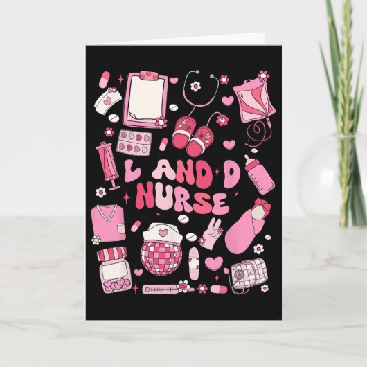 Carte Infirmière Landd Saint-Valentin Cœurs Travail Acco (Devant)