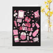 Carte Infirmière Landd Saint-Valentin Cœurs Travail Acco (Fleur jaune)