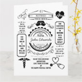 Carte infirmière longue service quittant le service médi (Fleur jaune)