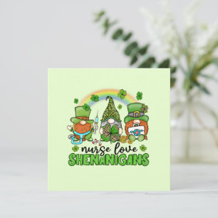 Carte Infirmière Love Shenanigans St. Patrick's