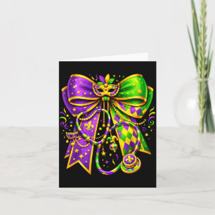 Carte Infirmière Mardi Gras Stéthoscope Coquette Masque 