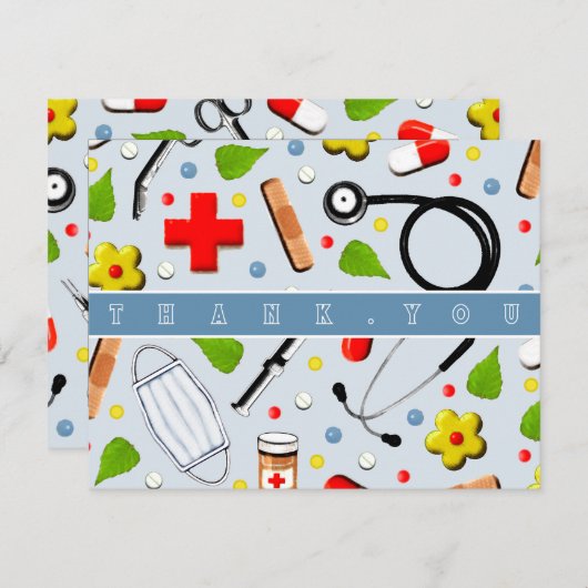 Carte Infirmière Merci (Devant / Derrière)