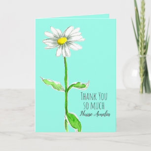 Carte Infirmière Merci Daisy Flower Soins de santé