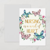 Carte Infirmière Merci d'appréciation du cadeau (Devant / Derrière)