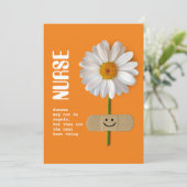 Carte Infirmière Merci. Smiling Daisy (Debout devant)