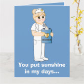 Carte Infirmière Merci Sunshine (Fleur jaune)