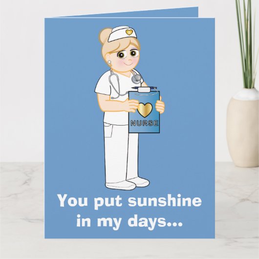 Carte Infirmière Merci Sunshine (Devant)
