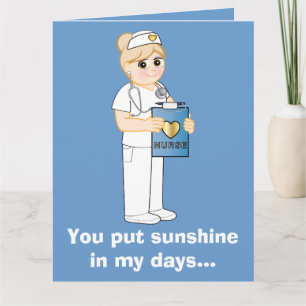 Carte Infirmière Merci Sunshine