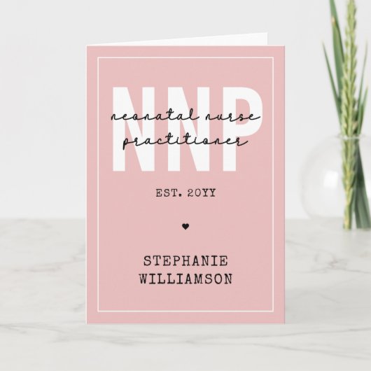 Carte Infirmière néonatale NNP personnalisée (Devant)