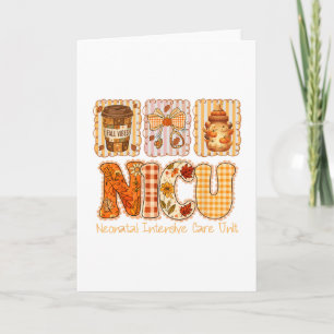 Carte Infirmière Nicu d'automne Thanksgiving Citrouille