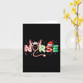 Carte Infirmière noël stéthoscope infirmiers xmas frotte (Fleur jaune)