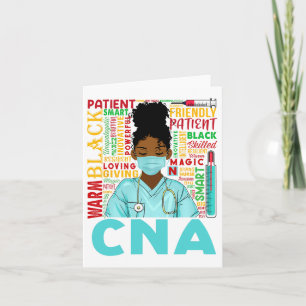 Carte Infirmière noire forte Cna Afro Mélanine Africaine