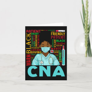 Carte Infirmière Noire Forte Cna Afro Mélanine Afro-Amér