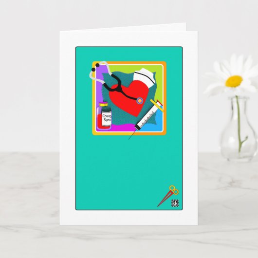 Carte Infirmière - Outils de bien-être (Petite plante)