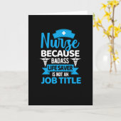 Carte Infirmière parce que sauveur de vie de badass - in (Fleur jaune)