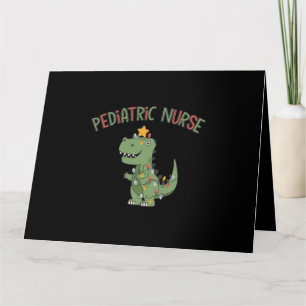 Carte Infirmière pédiatrique Dinosaur Nurs pédiatriques 