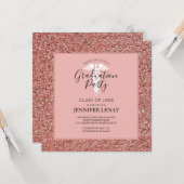Carte Infirmière Pink Rose Rose Gold Parti Médicale (Devant/Arrière en situation)