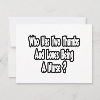 Carte Infirmière plaisanter...Deux pouces