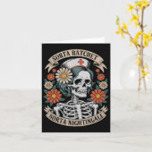 Carte Infirmière Plutôt Bruyante Plutôt Rossignol Squele (Fleur jaune)