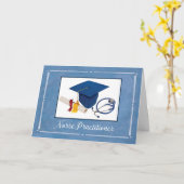 Carte Infirmière Praticien Diplôme de Casquette Diplôme  (Fleur jaune)