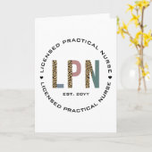 Carte Infirmière pratique autorisée par le LPN Empreinte (Fleur jaune)