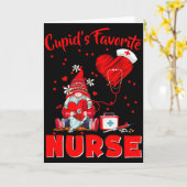 Carte Infirmière préférée de Cupidon Gnome Saint-Valenti (Fleur jaune)