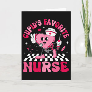 Carte Infirmière préférée de Cupidon Saint-Valentin Cœur