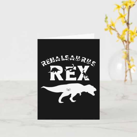 Carte Infirmière Rein Maladie Transplanter Tech Dinosaur (Fleur jaune)