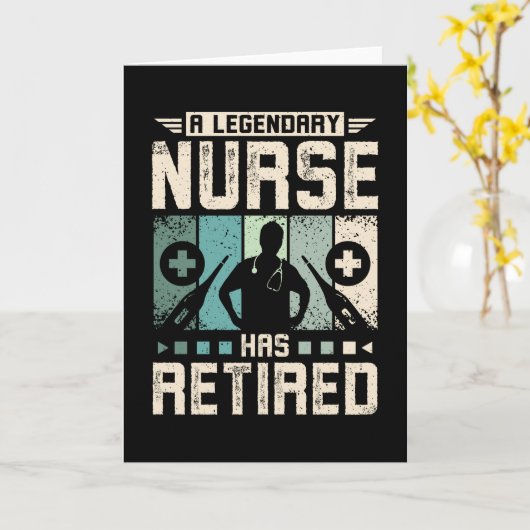 Carte Infirmière retraitée (Fleur jaune)