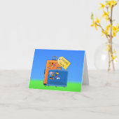 Carte Infirmière retraitée, emballée et prête à partir (Fleur jaune)