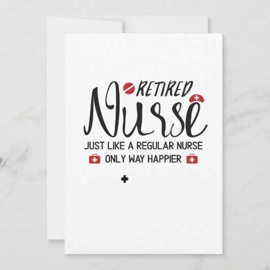 Carte Infirmière retraitée Grand cadeau Infirmière retra (Devant)
