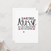 Carte Infirmière retraitée Grand cadeau Infirmière retra (Devant/Arrière en situation)