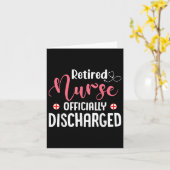 Carte Infirmière retraitée officiellement libérée Fleur  (Fleur jaune)