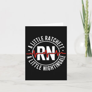 Carte Infirmière rossignol à cliquet amusante badge rn d