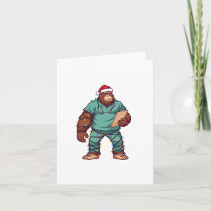 Carte Infirmière Sasquatch Bigfoot Noël Santé