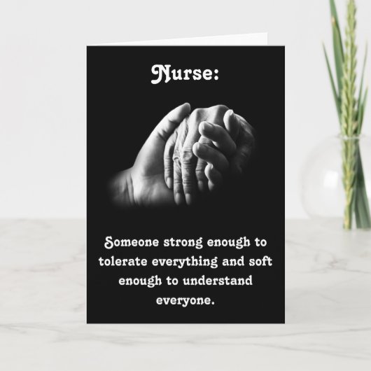 Carte Infirmière soignante avec un devis puissant (Devant)