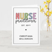 Carte Infirmière sur mesure Praticien NP Infirmière dipl (Fleur jaune)