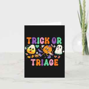Carte Infirmière Trick Or Triage Citrouille Fantôme Hall